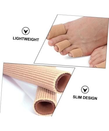 Plafope 2pcs Gel Finger Toe Cover - Silicone Thumb Protector Bandages for Finger Support and Wound Healing - Flesh Color - Buy Online on GoSupps.com