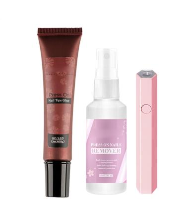 Squeeze-on gel nail glue solid nail glue gel - Professional solid nail glue gel | Squeeze-on nail remover spray soft and solid gel nail glue for false nails