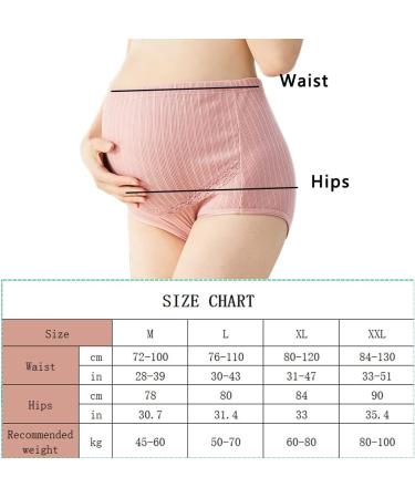 Hedywei Maternity Knickers High Waist Underwear Belly Support Cotton Over Bump Seamless - L Bean Paste Red - Buy Online on GoSupps.com