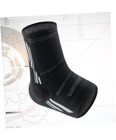 Buy 1pc Silicone Ankle Brace - Support Sleeve for Sprained Ankle | Black Ankle Pads for Running - 24x11cm - Buy Online on GoSupps.com