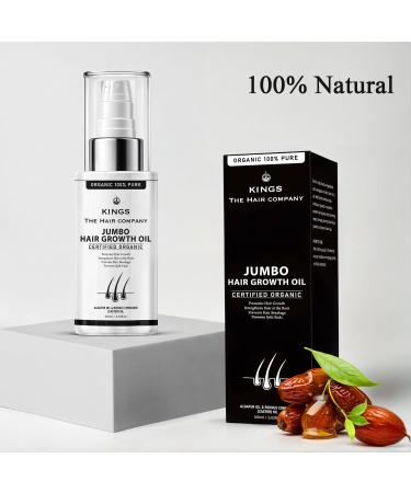 King's 100% Natural Hair Growth Oil with Castor Oil Omega-3 Plant-Based Oil Sweet Almond Oil & Olive Oil - Best for Hair Regrowth Beard Growth Eyebrow Growth | Hair Loss Prevention -100ml - Buy Online on GoSupps.com