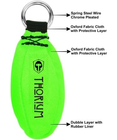 THORIUM Outdoor Slingshot Launcher Arborist Throw Weight Bag Pouch - Bright Green 12oz / 340g - Buy Online on GoSupps.com