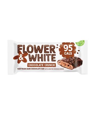 Flower & White - Barre de crunch au chocolat Bo te de 12 Moins de 100 calories pr t l'emploi sans gluten v g tarien