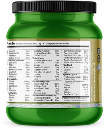 Ultimate Nutrition Vegetable Greens Organic Vegan Superfood Powder - Golden Maple Flavor | Keto & Paleo Friendly Detox Blend | 64 Servings - Buy Online on GoSupps.com