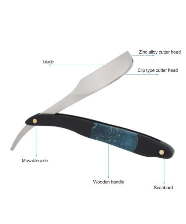 Premium Straight Edge Razor for Men - Zinc Alloy Portable Folding Barber Razor for Precision Haircuts & Facial Care - Buy Online on GoSupps.com