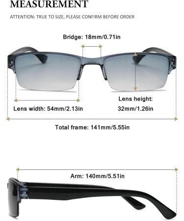 Vevesmundo Semi-Brown Plastic Rectangular Reading Glasses for Men & Women - International Shipping Available - Buy Online on GoSupps.com