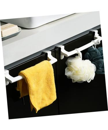 SHOWERORO 4pcs Door Hook Towel Hooks Over Cabinets Towel Rack Over The Door Towel Shelf Metal No Punching White 24X7X6CM - Buy Online on GoSupps.com