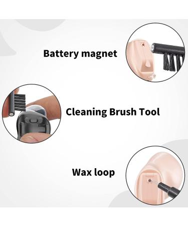Unlorspy 12 Pcs Black Hearing Aid Cleaning Brush with Magnet and Loop - Perfect Tool for Airpods, Sound Amplifiers - Cleaner and Effective Hearing Aid Brushes - Buy Online on GoSupps.com
