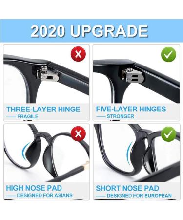 Cyxus Blue Light Filter Glasses - Anti-Blue Light for Screens - Stylish TR90 Frame - No Prescription Needed - 05 Black - Buy Online on GoSupps.com
