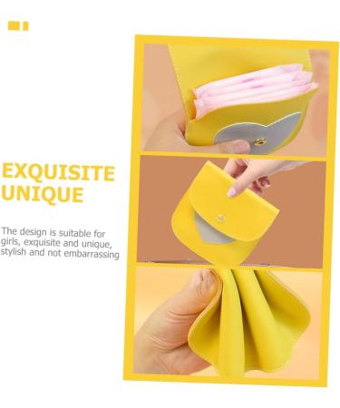 Leather Period Bag Purse Holder for Menstrual Pads and Lipstick - Compact and Reusable - 1 Count - Buy Online on GoSupps.com