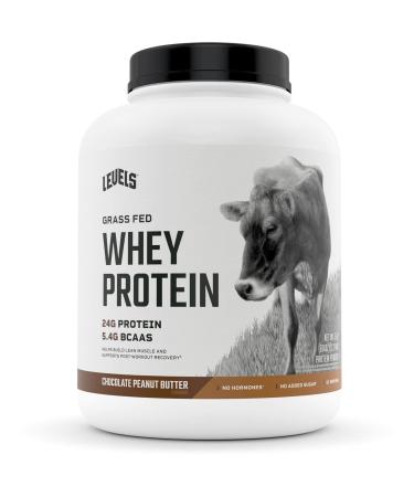 Levels Grass Fed 100% Whey Protein  No GMOs  Chocolate Peanut Butter  5LB Chocolate Peanut Butter 5 Pound (Pack of 1)