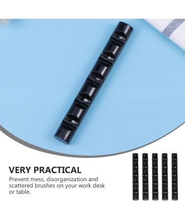 Lurrose 5pcs Nail Art Pen Rack Holder - Black Nail Brush & Polish Pen Rest for Perfect Nail Design - Buy Online on GoSupps.com