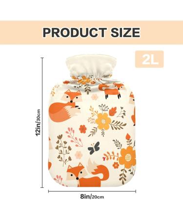 Fox Autumn Forest Animal Hot Water Bottle & Cover - Soft Warm Relaxation for Winter | 2L Comfort for Bed Hand Neck & Shoulders - International Shipping - Buy Online on GoSupps.com