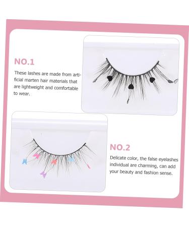 minkissy 3 Pairs Fake Eyelashes False Lashes Natural Looking Eyelashes Makeup Eyelashes Colored Eyelashes Individual Lashes Colored Lash Extensions Lash Clusters Curly Imitation Extend - Buy Online on GoSupps.com