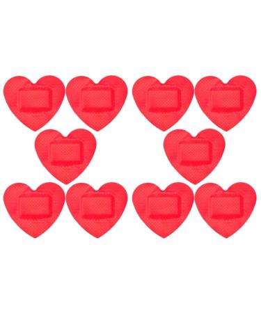 FRCOLOR 10pcs Heart Stickers Small Patches Self Adhesive Patches Heart Shaped Patches Bandages Bulk Protection Patches Adhesive Patches