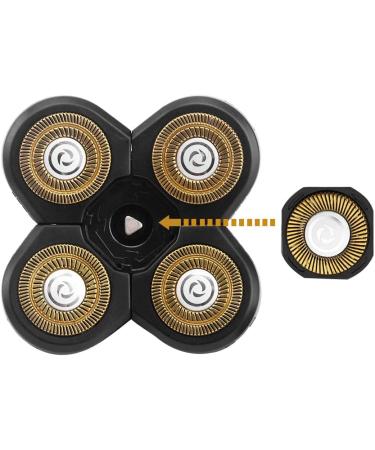 Replacement Shaver Blade Heads - 5 Heads Electric Razor for Beard & Face - Easy Install (Black+Gold) - Buy Online on GoSupps.com