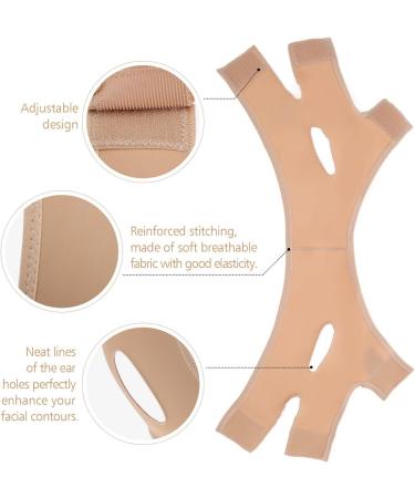 Funzhan Skin Colour V Line Lifting Mask Double Chin Reducer V Shaped Slimming Face Chin Strap Spandex V Line Face Shaping Device Elastic Face Lifting Belt Face Slimming Strap Belt Bandage Skin Color - Buy Online on GoSupps.com