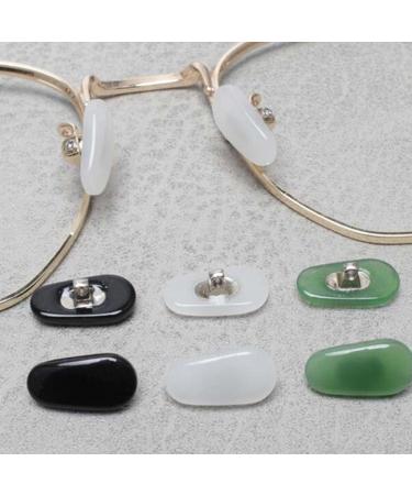 1 Pair Ceramic Eyeglass Nose Pads - Screw-in Repair Kit for Glasses - Black - International Shipping Available - Buy Online on GoSupps.com