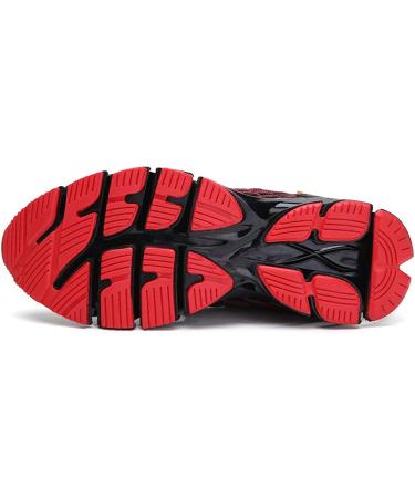 SKDOIUL Men's Sport Athletic Running Sneakers 11 Black/Red - Lightweight and Comfortable - Buy Online on GoSupps.com