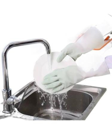 Dishwashing Gloves Thickened Rubber Gloves Winter Laundry Warm Waterproof Gloves Winter Home Latex Gloves Pink NO.3 S - Buy Online on GoSupps.com