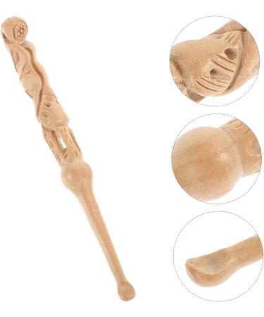 OUNONA Peach Wood Ear Scoop Tool Set Carved Earwax Removal Tools Portable Ear Cleaner for Household Use Ergonomic Design - Buy Online on GoSupps.com