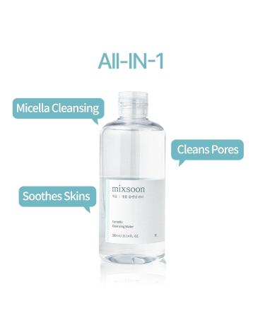 mixsoon Centella Cleansing Water 10.14 fl oz / 300ml Face Cleanser for Sensitive Skin Centella Asiatica Aloe Vera Korean Glass Skin Care - Buy Online on GoSupps.com
