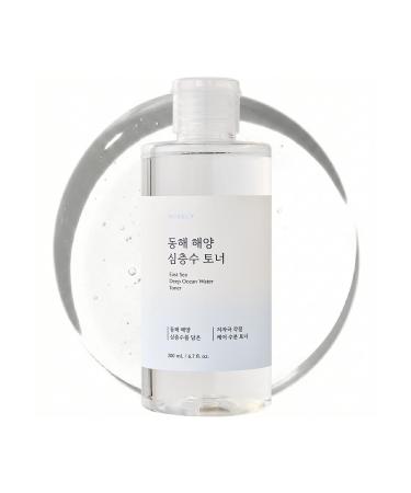 WISELY East Sea Deep Ocean Water Toner | Calming Gentle Exfoliator Deep Sea Water for Hydrating Soft Finish Korean Facial Toner & Astringent for Men and Women (200ml / 6.7 fl. oz.)