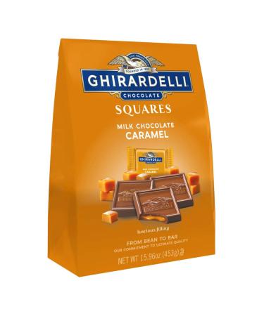 GHIRARDELLI Milk Chocolate Squares with Caramel Filling, 15.96 OZ Bag