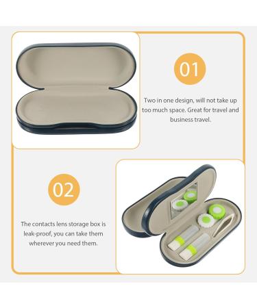 Buy Homsfou Double-Layer Glasses Case & Contact Lens Holder - Protective Travel Accessories for Reading Glasses & Contacts International Shipping Available - Buy Online on GoSupps.com