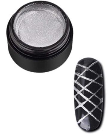 1 Pulling Silk Spider Gel Nails 6 Colours Design Point to Drawing and Painting Decoration Draw Silk Varnish Silver - Buy Online on GoSupps.com