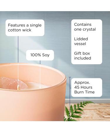 Jill & Ally Love Crystal Manifestation Candle - Mediterranean Fig Rose Quartz 100% Soy 45 Hours Burn Time Romantic Aromatherapy for Self-Love & Relationships - Shop Internationally - Buy Online on GoSupps.com