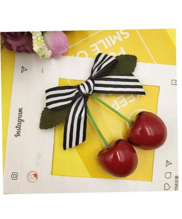 2 Pcs Vintage Cherry Bow Hair Clips for Girls - Elegant Holiday Hair Accessories - Buy Online on GoSupps.com