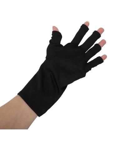 Fingerless UV Protection Manicure Gloves 2 Pairs UV Gloves Excellent Elasticity Art UV Blocking Gloves for Nail Gel Dryer Professional Fingerless Gloves for Protecting Hands from UV Nail Lamp Black - Buy Online on GoSupps.com