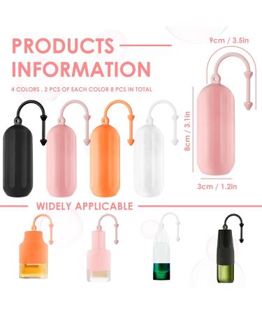 Travel Silicone Bottle Covers - 8 Pack Reusable Protective Spout Accessories for Shampoo & Shower Gel - Safe & Durable Travel Containers - Buy Online on GoSupps.com