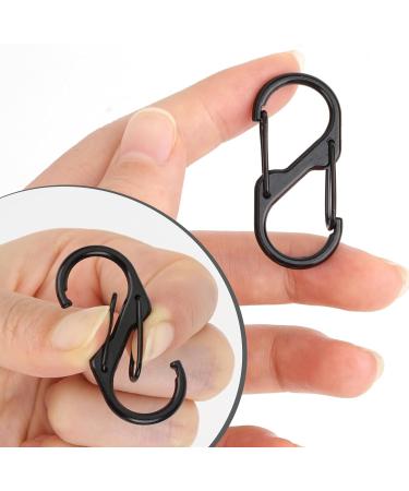 Buy Lawn 12-Piece Mini Carabiner Set - Small Hooks for Camping Hiking Travel & Keychains (Black) | International Shipping Available - Buy Online on GoSupps.com