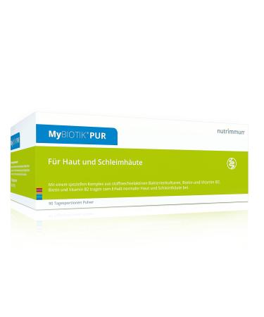 Nutrimmun MyBiotik PUR (90 x 2 g) powder - dietary supplements with a special complex of metabolic -active bacterial cultures biotin and vitamin B2 - for skin and mucous membranes 90 portions (1 Pack)