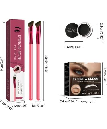  KyneLit Zelda Set of 2 multi-functional eyebrow brushes and 1 gel eyebrow brush (walnut) - Buy Online on GoSupps.com