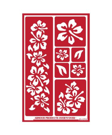 Armour Products Ove N Over-Hawaiian Over N Over Reusable Glass Etching Stencil, Brown
