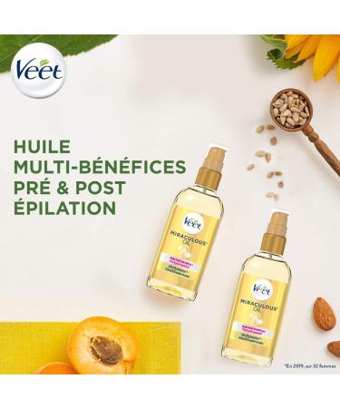 Veet Huile Miraculeuse + Bandes de Cire Froide Minima Epilation Aisselles x16 - Buy Online on GoSupps.com