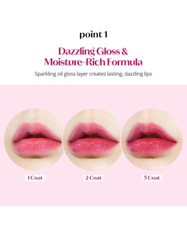 ETUDE Dear Darling Oil Tint #2 Plum Berry - Hydrating Lip Oil & Gloss | Moisturizing Non-Sticky Tint for Dry Lips | K-Beauty Essentials - Buy Online on GoSupps.com