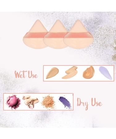 6 Pieces Triangle Powder Puff Set - Soft Velour Makeup Blenders for Flawless Foundation & Setting Powder Application - Pro Quality Beauty Tools - Buy Online on GoSupps.com