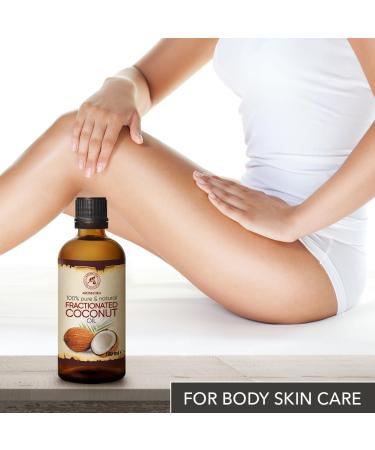 Coconut Oil Fractures 100ml | 100% Pure Cocos Nucifera Oil for Face Body Skin Hair & Massage Natural Intensive Care - Buy Online on GoSupps.com