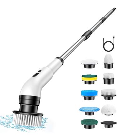 Electric Scrubber for Cleaning | Electric Spin Brush with Replaceable Cleaning Brush Heads - Electric Spin Scrubber Bathroom 10 in 1 for Bathroom Tub Tile Floor and Car - Buy Online on GoSupps.com