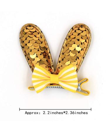 Minkissy 8-Piece Rabbit Baby Girl Hair Accessories | Easter Sequin Hair Clips & Bowknot Loops for Toddlers - Buy Online on GoSupps.com