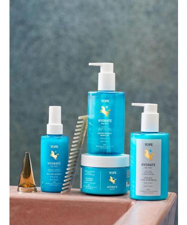 Yope Sp z oo Yope Shampoo for dry scalp moisturizing peptides and adaptogen basil Tulsi macadamia oil rice and coconut protein 98 natural ingredients vegan formula 300 ml - Buy Online on GoSupps.com