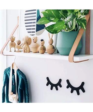 huanzhi 2 Pairs of Sleeping Eyes Wooden Eyelashes Children's Bedroom Wall Art  - Buy Online on GoSupps.com