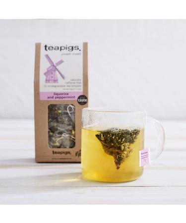 Teapigs Lemon and Ginger Tea Bags Made With Whole Leaves (1 Pack of 50 Tea Bags) & Teapigs Liquorice and Peppermint Tea Made With Whole Flowers (1 Pack of 50 Tea Bags) + Peppermint Tea 125 g (Pack of 1) - Buy Online on GoSupps.com