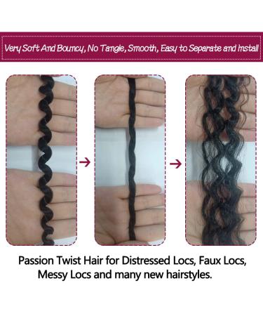 Ubeleco Passion Twist Hair 18 Inch Water Wave Crochet Hair | 22 Strands/Pack | Long Bohemian Hair for Black Women | 6 Packs | 1B - Buy Online on GoSupps.com