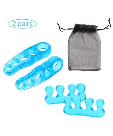 PFativant Toe Spreader Ball Protector - 2 Pairs Foot Separator for Men & Women | Blue Toe Stretcher for Comfort & Relief - Buy Online on GoSupps.com