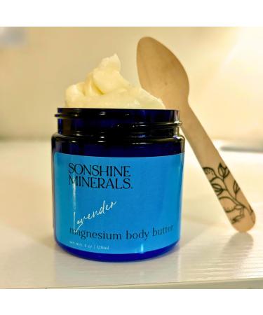 Calming Lavender Magnesium Cream for Legs | Fast Absorbing Natural Shea & Mango Butter | USA Made 4oz - Buy Online on GoSupps.com